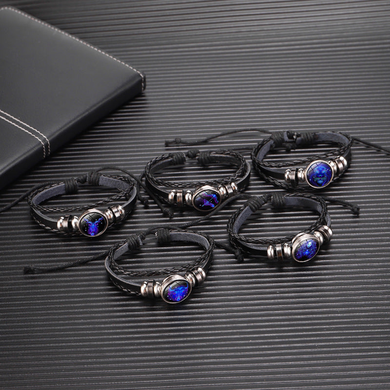 12 Zodiac Constellation Luminous Braided Bracelet for Everyone