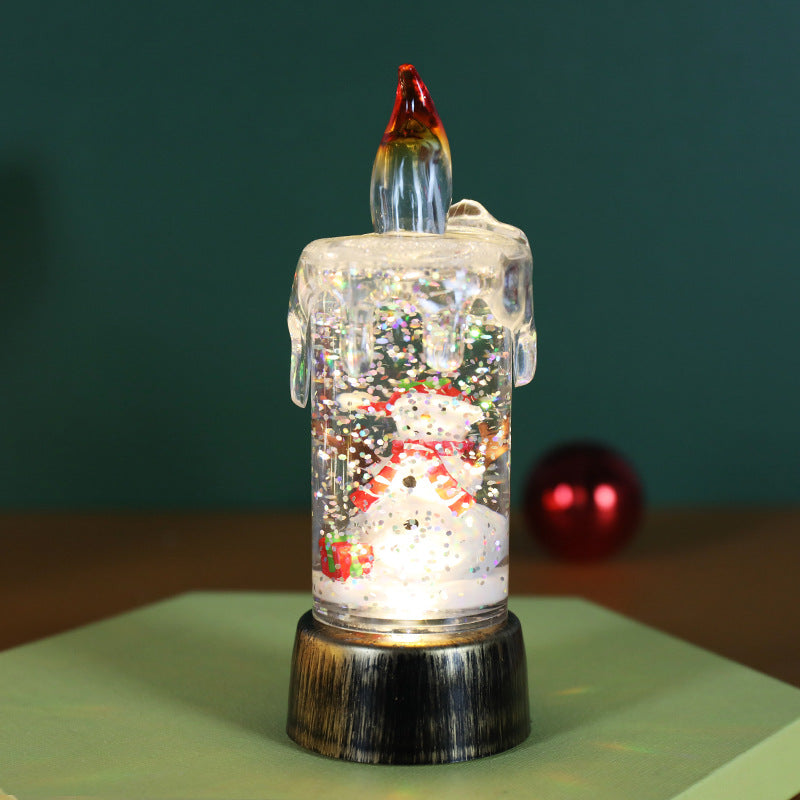 Christmas Candle Light Scene Decorations for Tables and Shelves