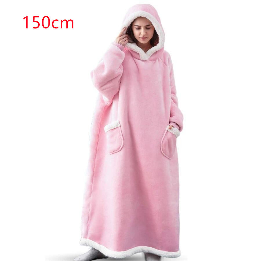 Oversized Wearable TV Hoodie Blanket, Warm Pullover