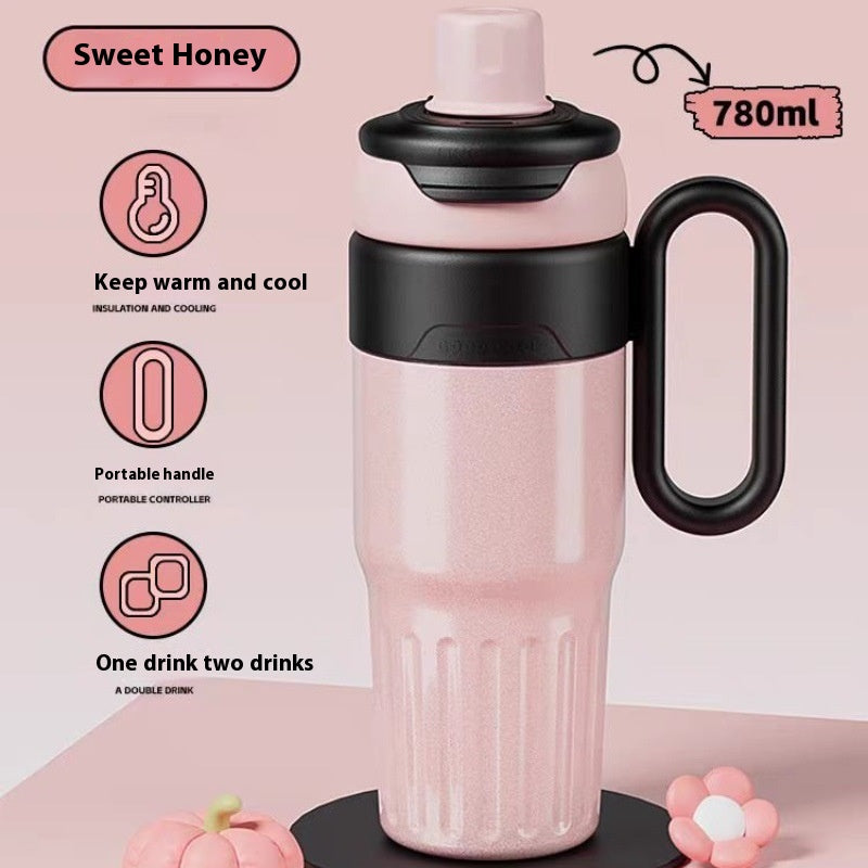 780ml Gradient Insulated Tumbler With Lid, Stainless Steel