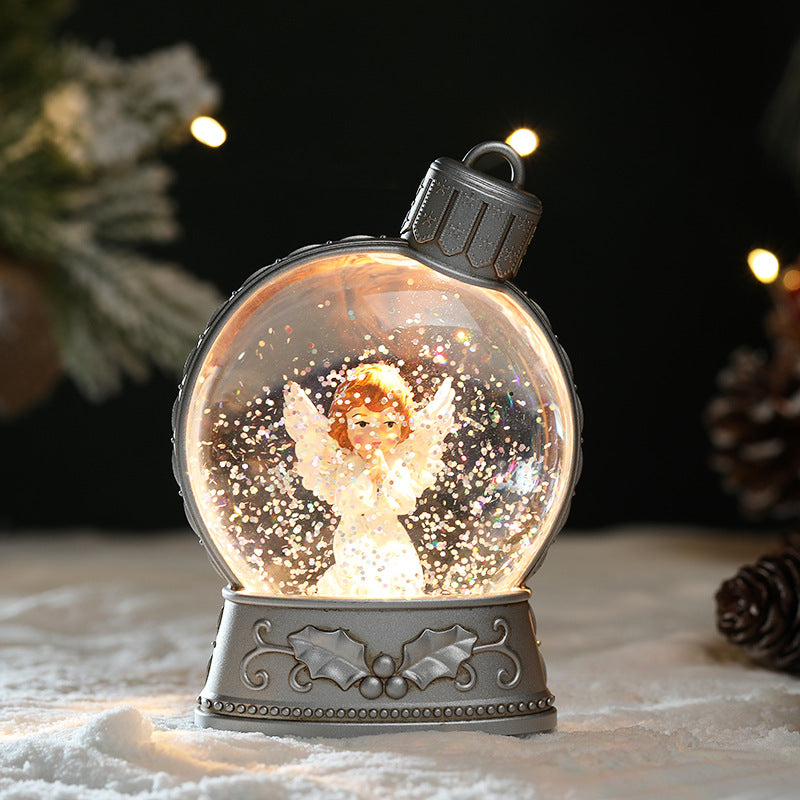 Luminous Flat LED Christmas Scene Decoration Santa Snowman Angel