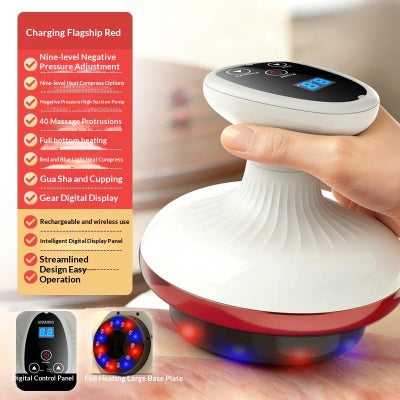 Electric Gua Sha Board Massager with Cupping and Meridian Brush