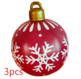 60cm Outdoor Inflatable Christmas Ornament Ball in PVC