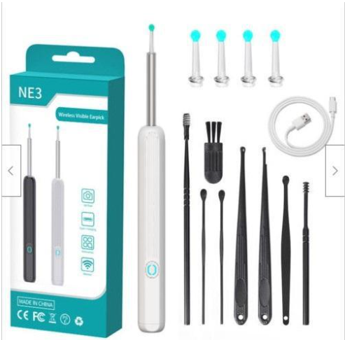 Wireless Ear Cleaner Otoscope With Camera And LED Light