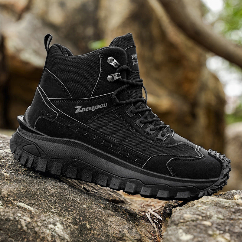 Men's Thick-Soled Casual Sports Boots For Outdoor Wear