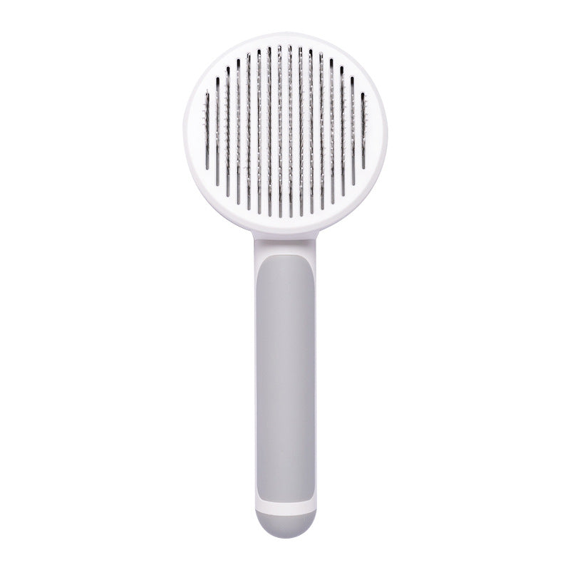 Self-Cleaning Steel Wire Cat Brush for Grooming, Hand-Held Comb