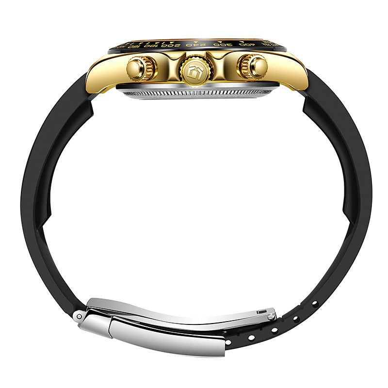 Men's Fully Automatic Mechanical Watch with Gold Case