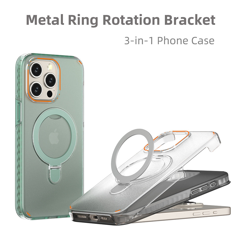 Colourful Magnetic Phone Case With Holder Stand And Strap Hole