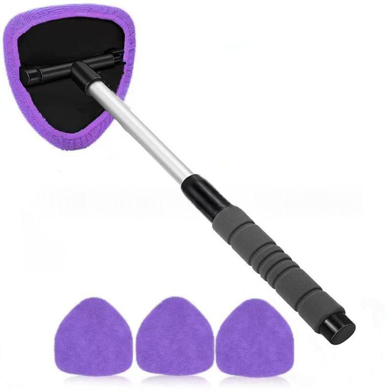 Extendable Telescopic Car Windscreen Cleaning Brush with Cloth Covers