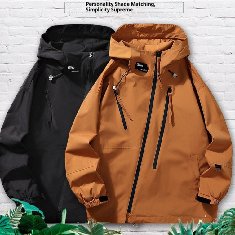 Men's Relaxed Fit Workwear Jacket With Side Patch Pockets