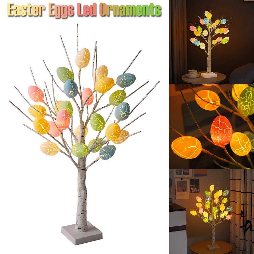 60cm Easter Egg Birch Tree LED Light for Spring Decoration