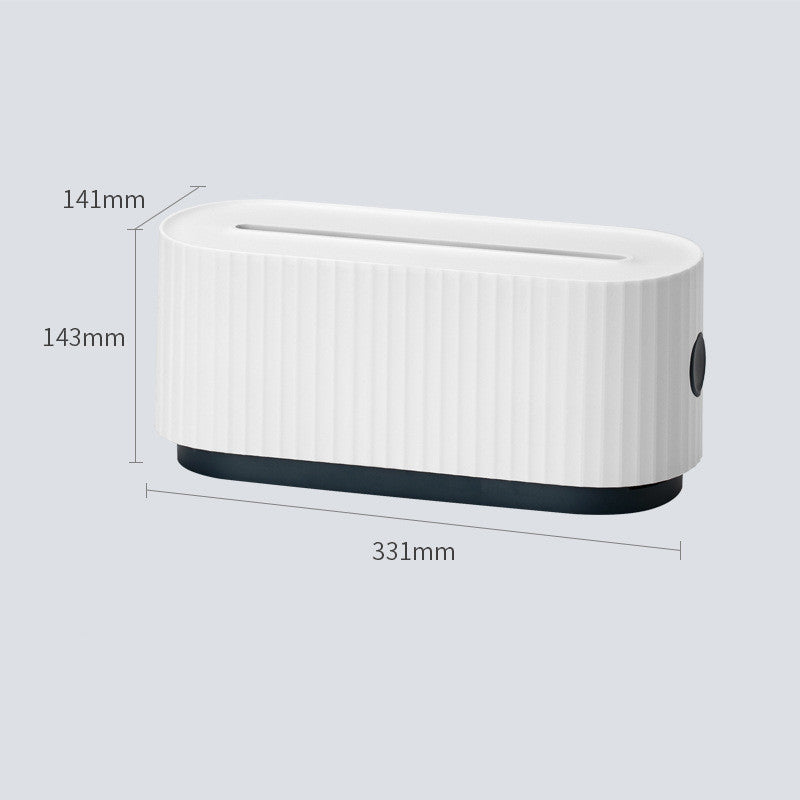 Anti-Dust Power Strip Cable Storage Box to Hide Wires and Chargers