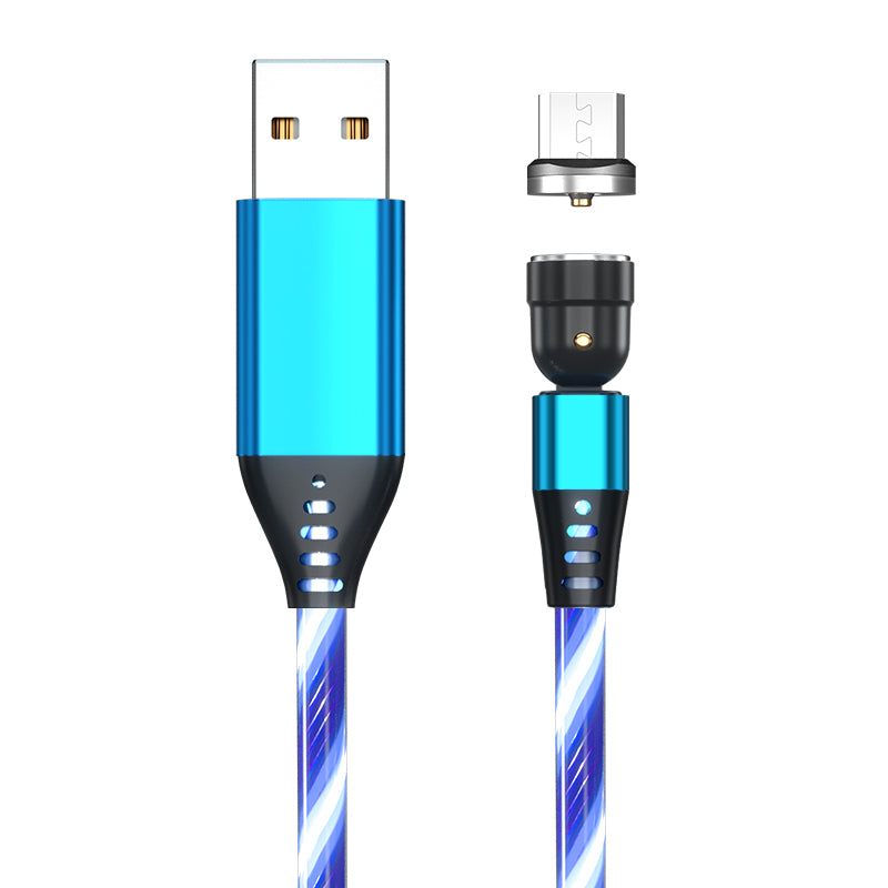 540 Degree Rotating LED Magnetic Charging Cable, 3A Fast Charge