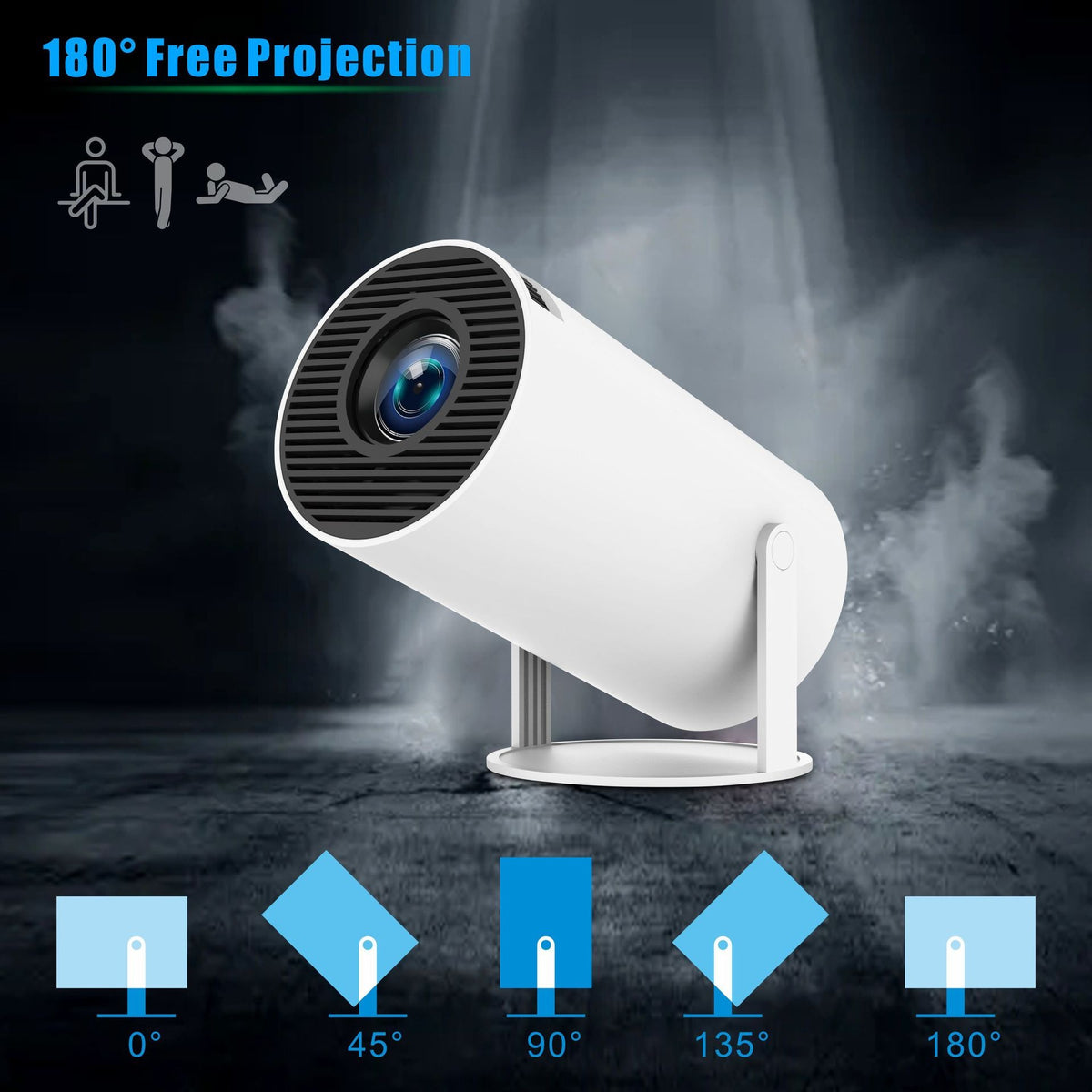 HY300 Pro Portable Mini Projector for Home Movie Nights