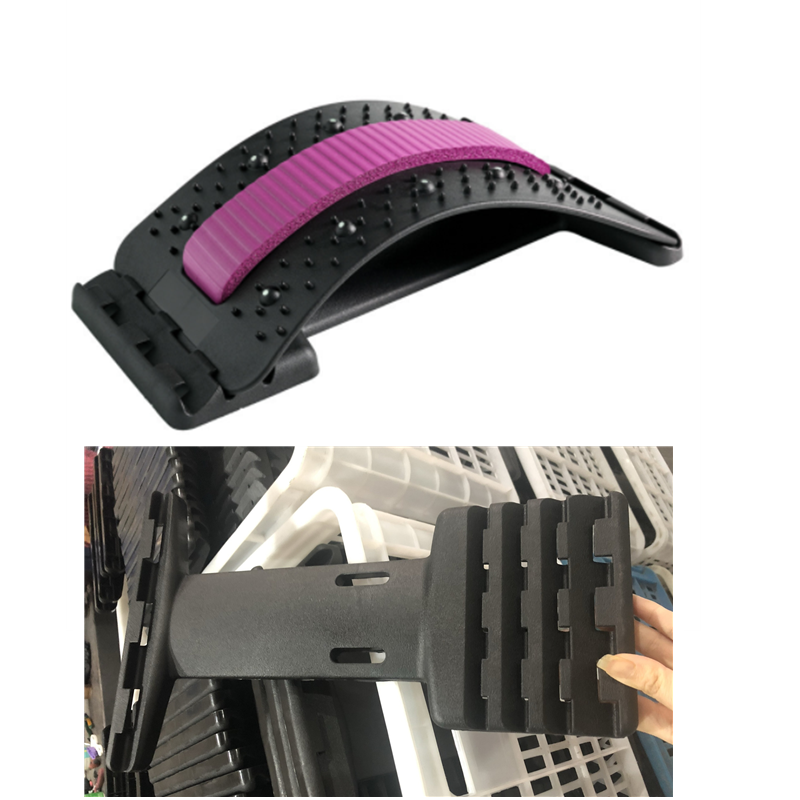 Adjustable Back Stretcher with Massage Points for Waist and Neck