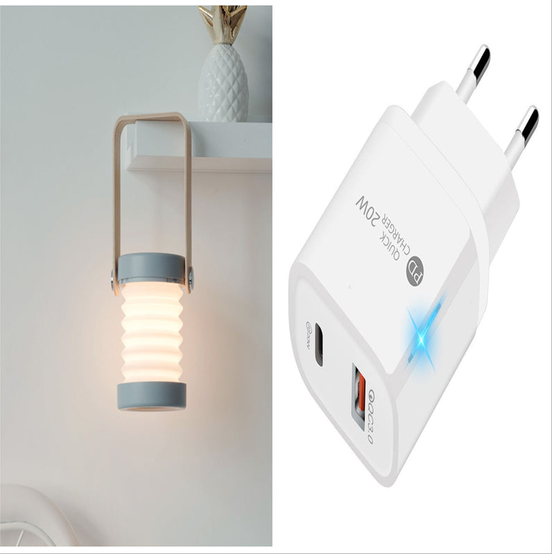 Foldable Touch Dimmable LED Reading Night Light, Rechargeable