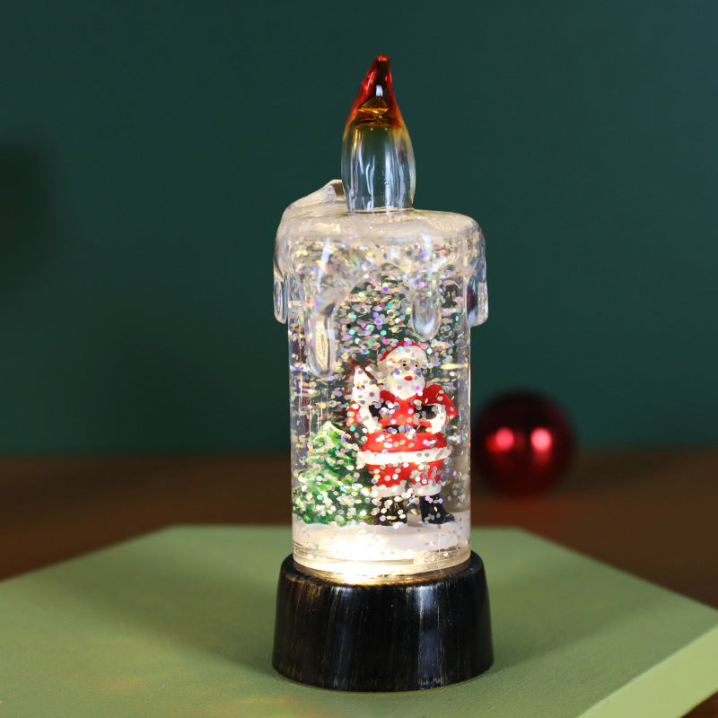 Christmas Candle Light Scene Decorations for Tables and Shelves