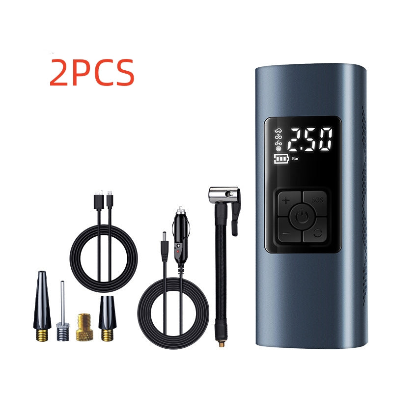 Portable Cordless Car Tyre Inflator with LED Light and Digital Display