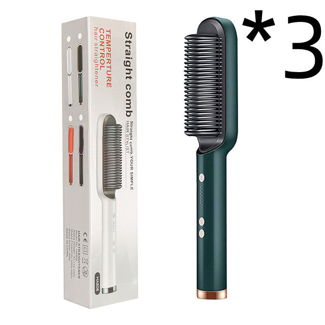 2 In 1 Hair Straightener Comb With Negative Ion And Curling