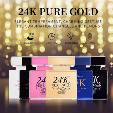 24K Gold Fragrance Perfume In Floral Style With Five Colours