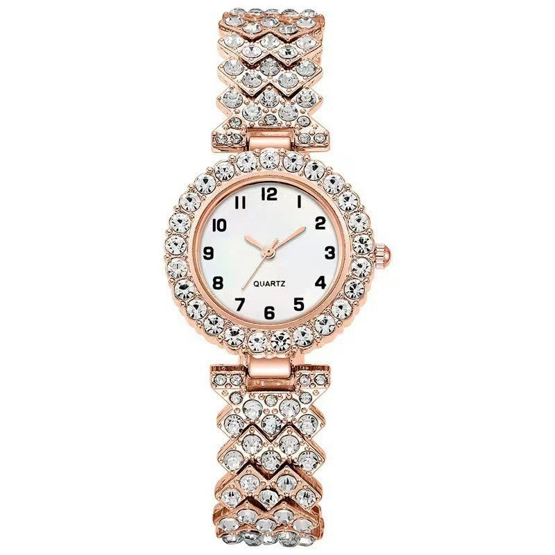 Women's 2 Piece Quartz Watch And Bracelet Set In Gold Or Silver