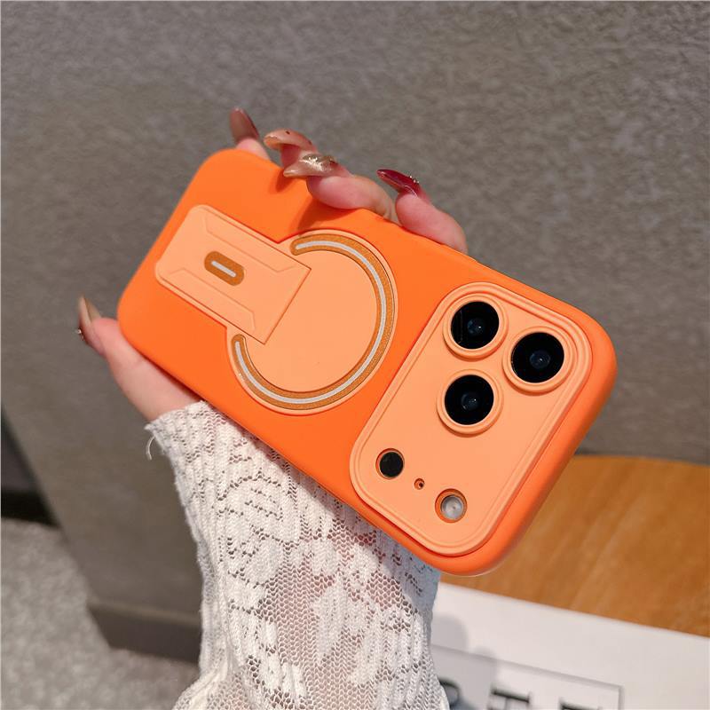 Skin-Feel Magnetic Folding Phone Stand Case With Instant Kickstand