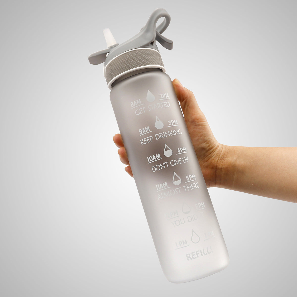 1000ml Water Bottle With Straw And Bounce Cover For Sport