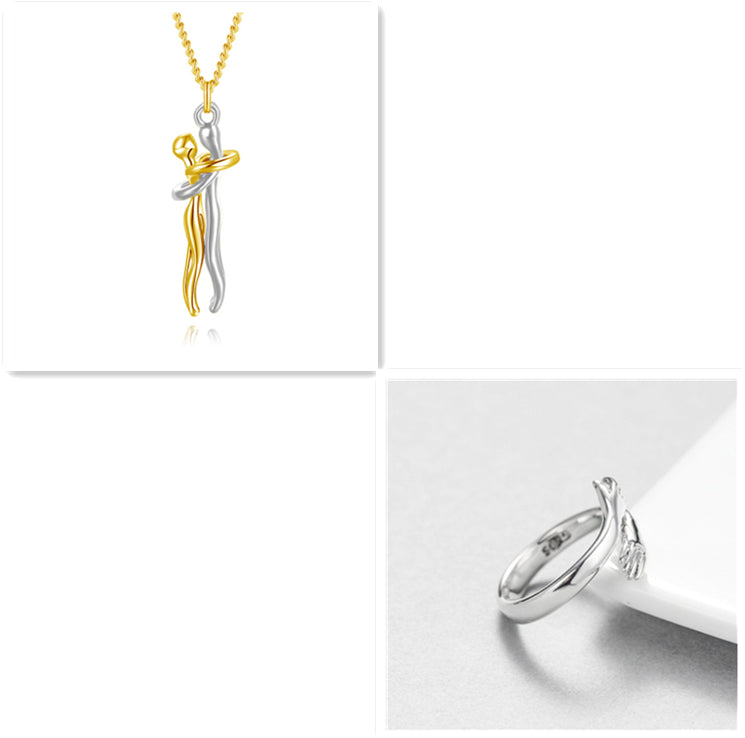 Love Hug Necklace For Couples, Simple Clavicle Chain Gift