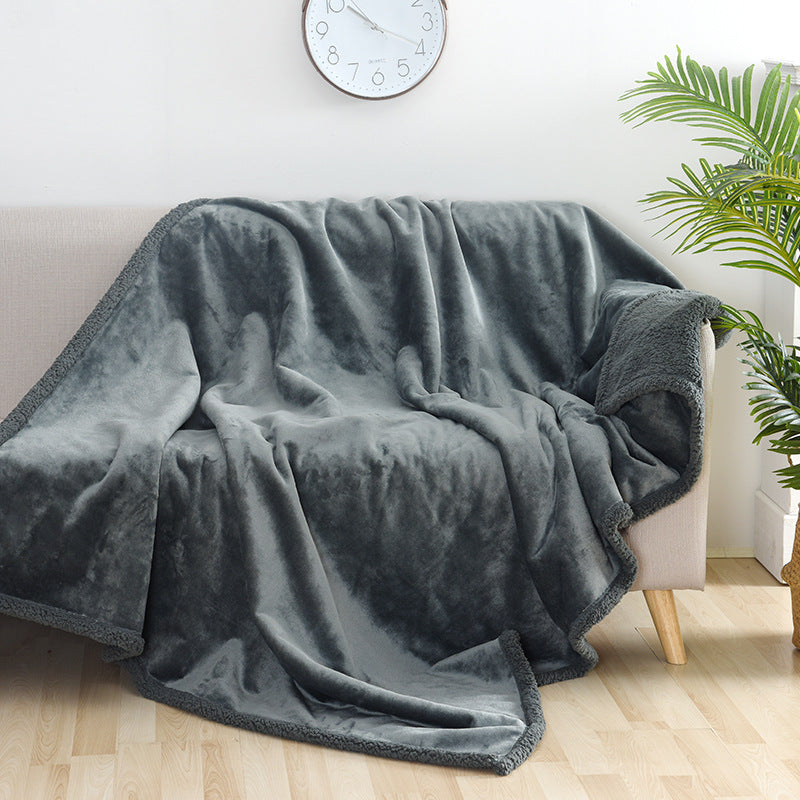 Thick Flannel Sherpa Pet Blanket For Dog Kennels, Warm