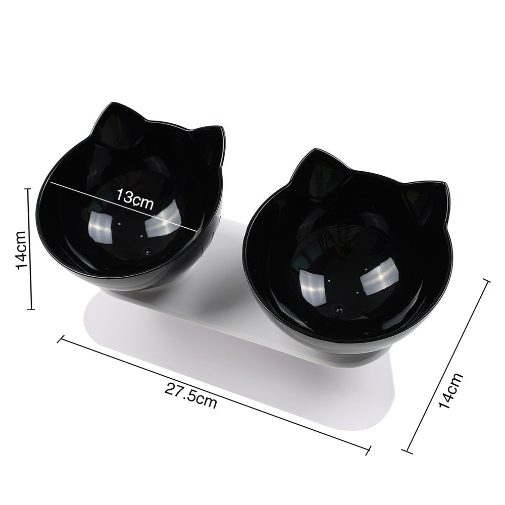 Kitten Raised Pet Bowl With Neck-Friendly Tilted Design