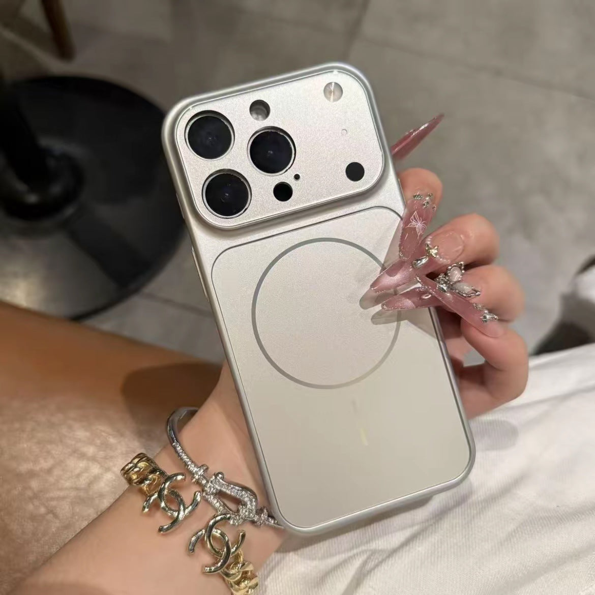 Magnetic Frosted Phone Case With All-Round Cover, Solid Colours