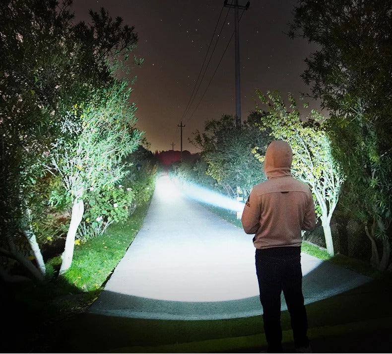 Rechargeable LED Flashlight, Super Bright Zoom Torch with Aluminium Body