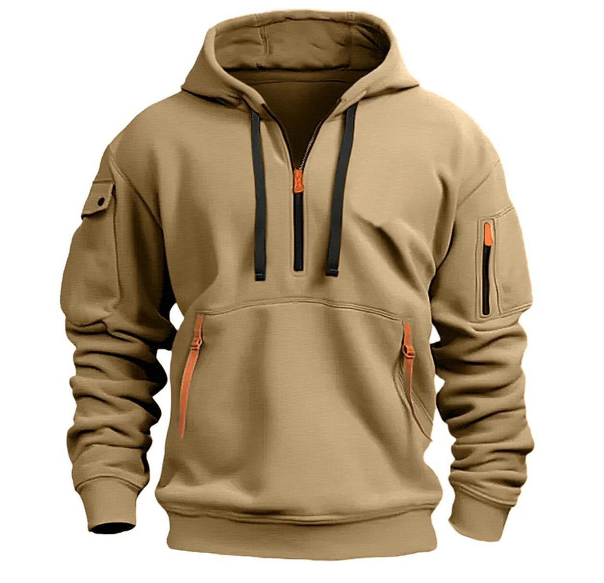 Dropped Shoulder Hooded Sweatshirt, Loose Plus Size Pullover