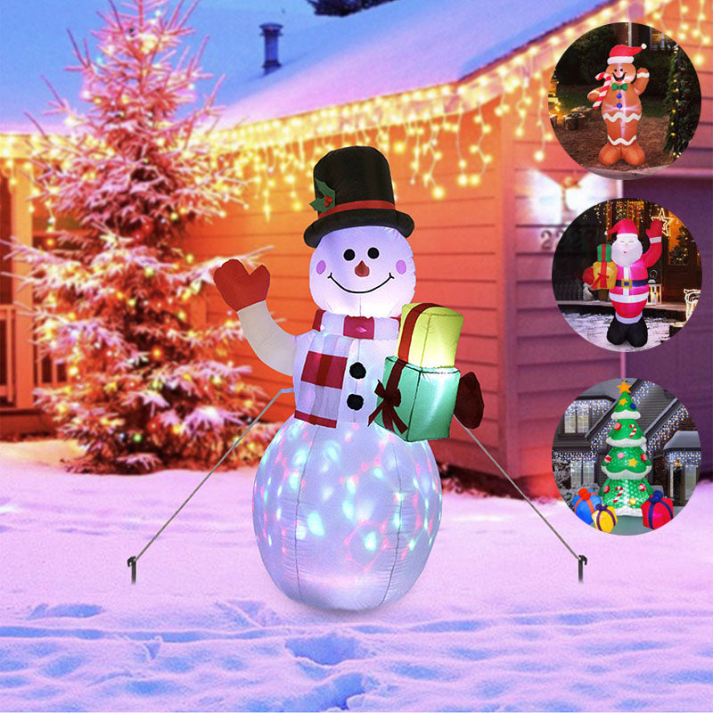 Outdoor Christmas LED Inflatable Santa Snowman Garden Decoration