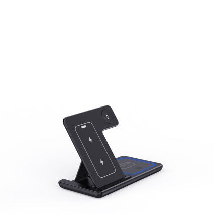 3 In 1 Foldable Wireless Charging Station With LED Light