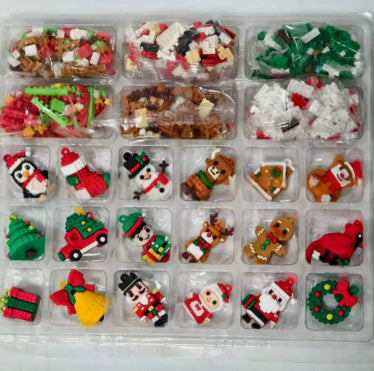 24 Day Mini Brick Advent Calendar Ornament for Christmas