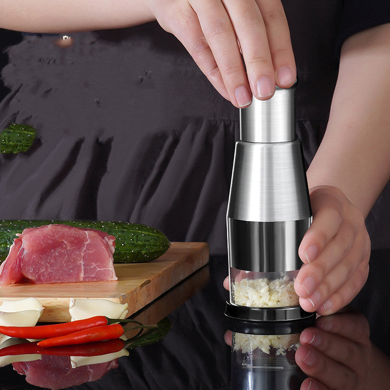 Stainless Steel Garlic Crusher and Onion Chopper Press