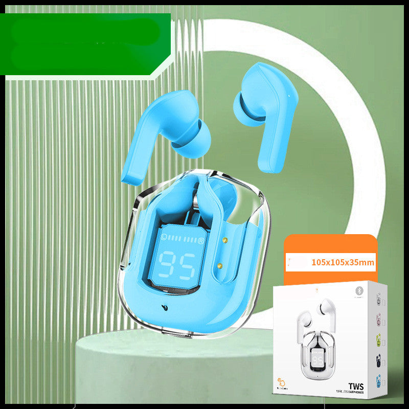 Mini Transparent Wireless Earbuds With LED Power Display