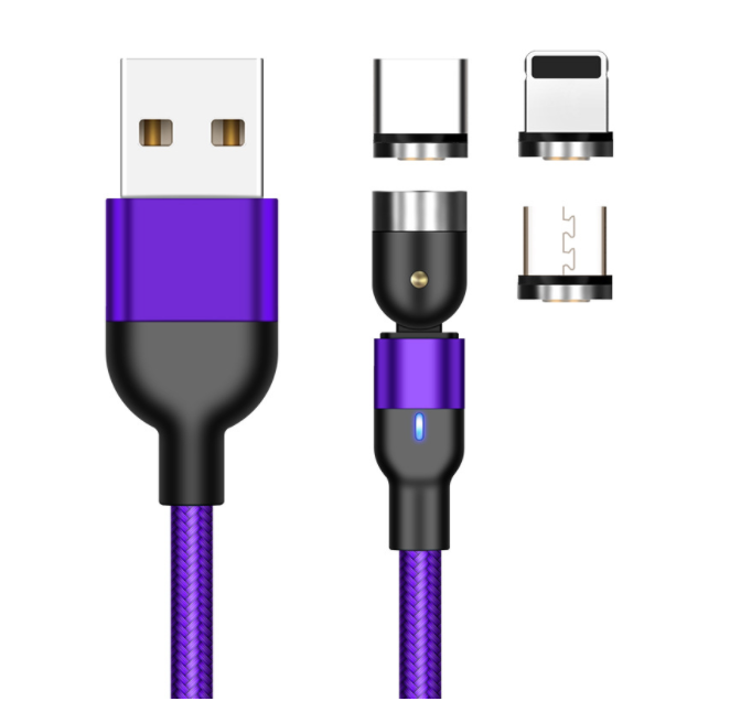 Rotating Magnetic Charging Cable, USB Type C and Fast Charge