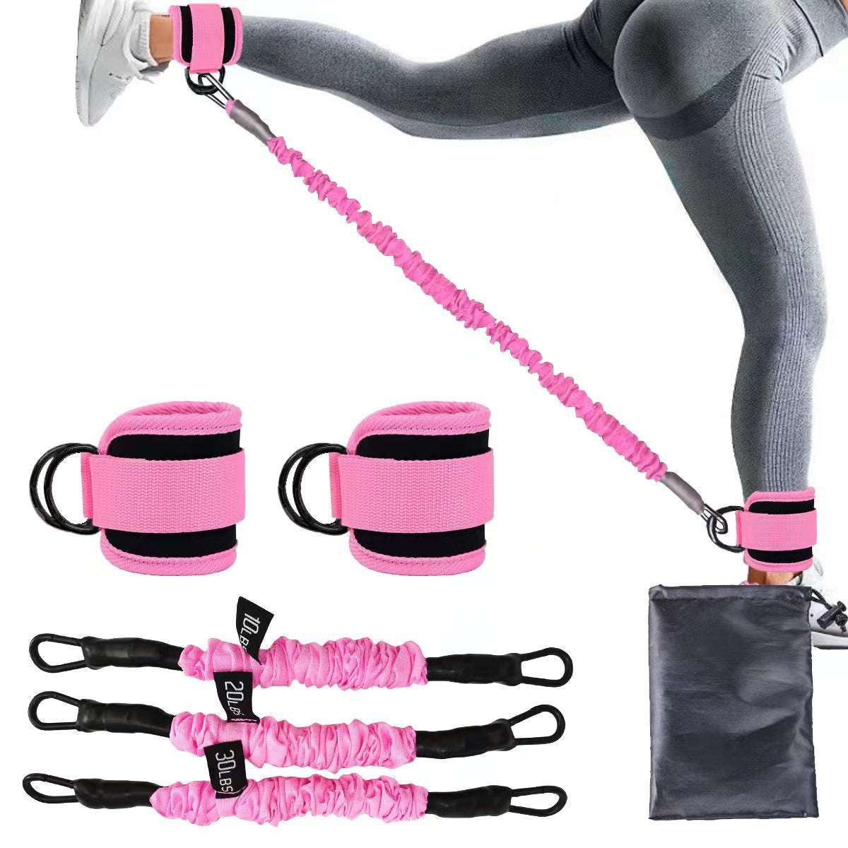 Ankle Strap Resistance Bands for Hips, Legs and Glute Training