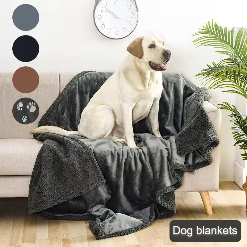 Thick Flannel Sherpa Pet Blanket For Dog Kennels, Warm