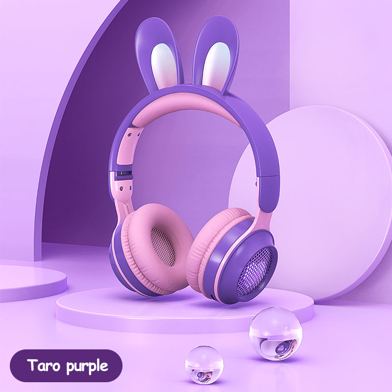 Rabbit Ear Wireless Headphones, Glowing Bluetooth with Built-In Mic