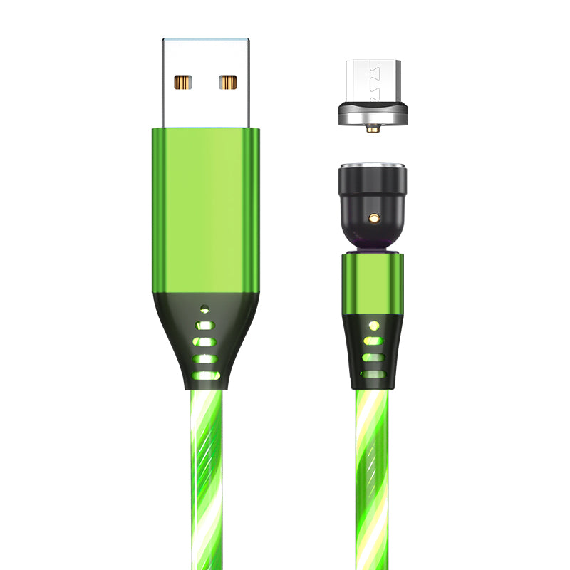 540 Degree Rotating LED Magnetic Charging Cable, 3A Fast Charge