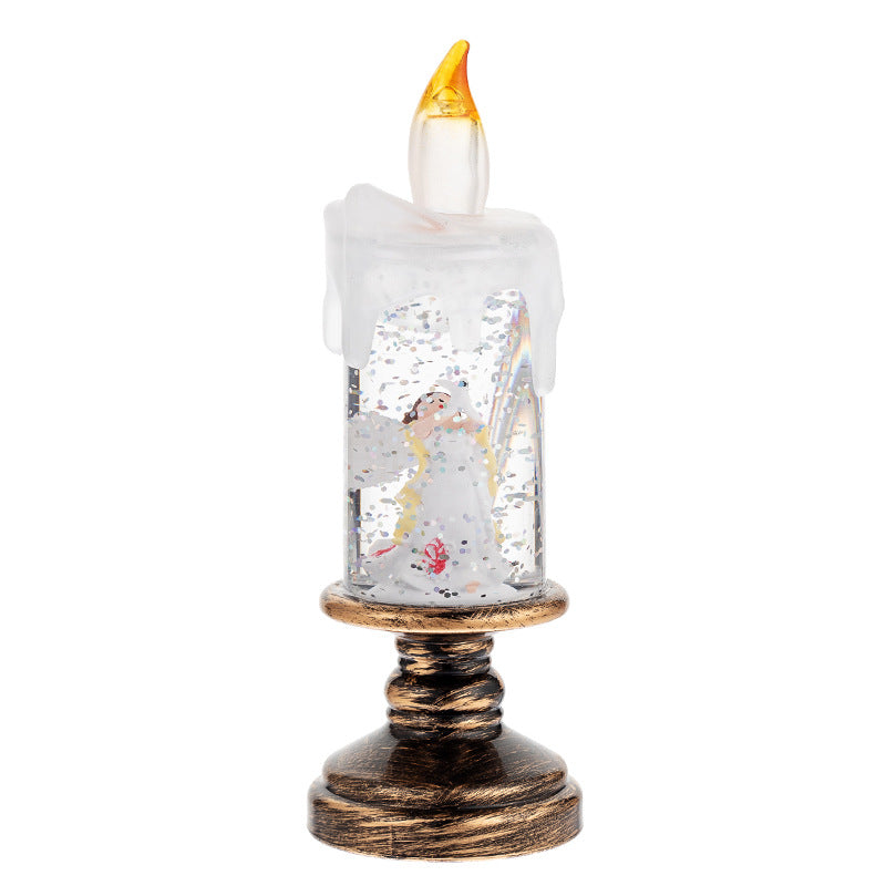 Christmas Candle Light Scene Decorations for Tables and Shelves