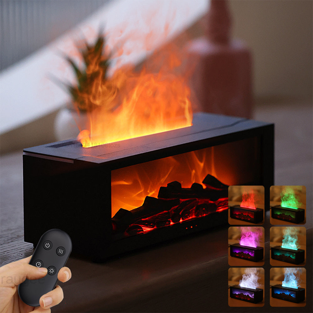 Flame Aroma Diffuser With Colourful LED, Large Fog Volume