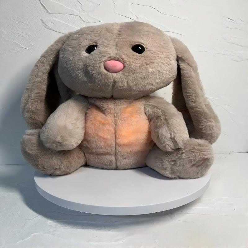 Breathing Bunny Plush Toy With Soft Moving Belly