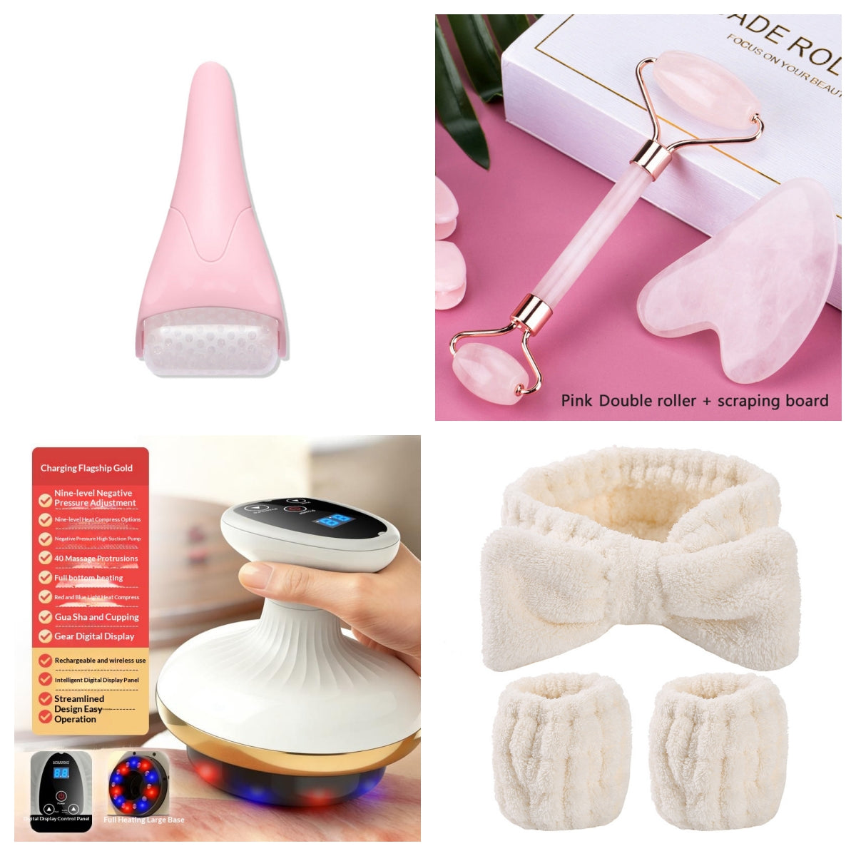Electric Gua Sha Board Massager with Cupping and Meridian Brush
