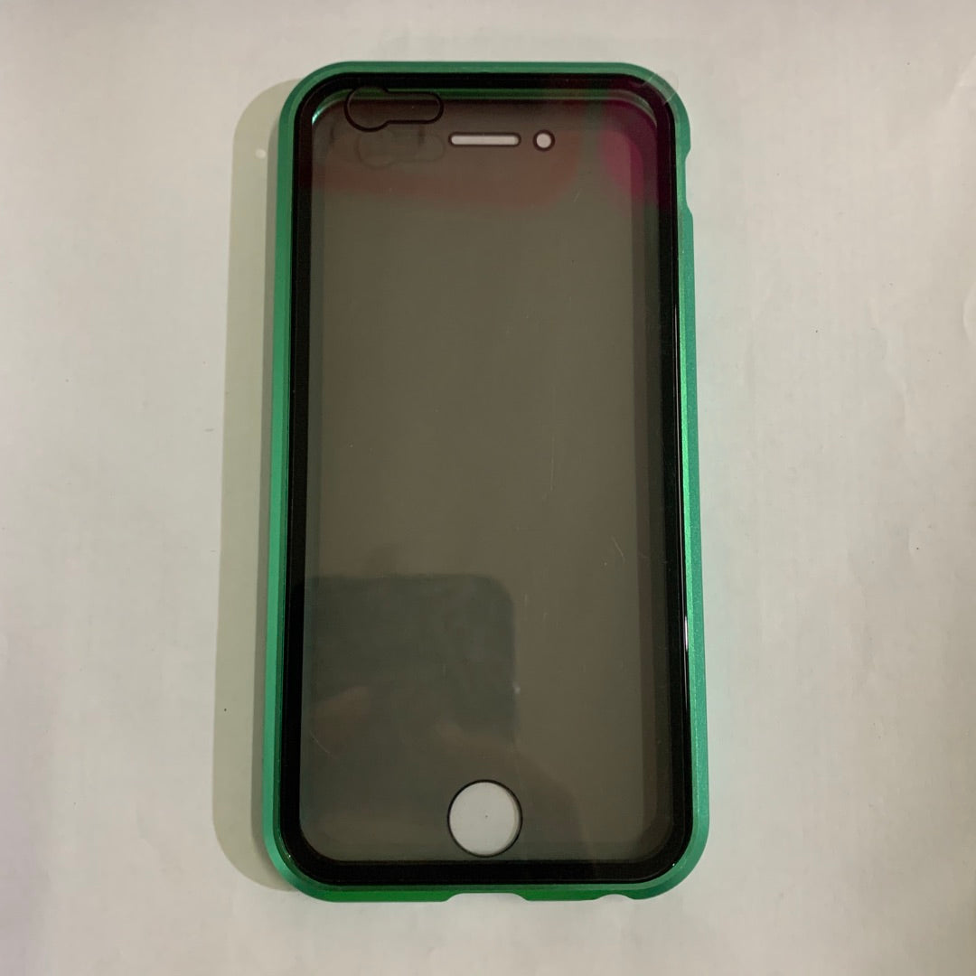 Magnetic Privacy Glass Phone Case With Metal Frame Protection