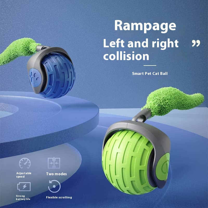 Interactive Electric Rolling Ball Cat Toy, USB Rechargeable
