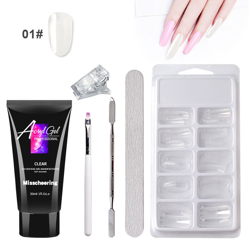 Painless Extension Gel Nail Art Kit with Quick Model Crystal Colours